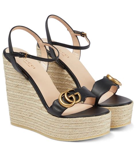 gucci wedges sandals|gucci espadrilles wedges.